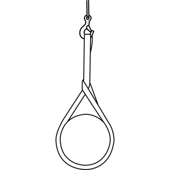 Lift-All Sling, Wire Rope, L6Ft, VLL2800Lb, Dia3-8In 38IEEX6