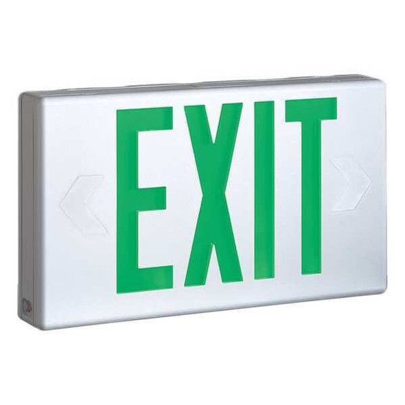 Exit Sign, White, 1 or 2 Face(s), LED, Universal Mount, Nickel Cadmium