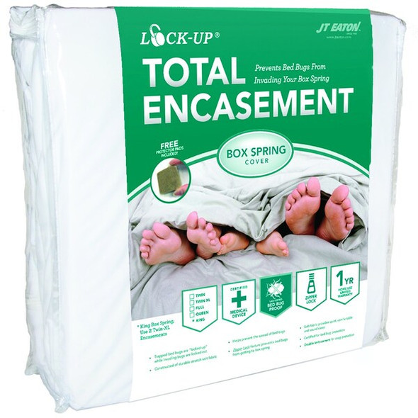 Lock-Up Mattress/Box Spring Protector,39"W,White 80TWBOX