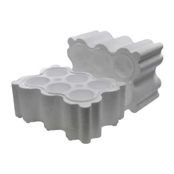 Polar Tech Industries Wine/Champagne Bottle Top Load Shipper Foam, 1 Bottle 746T