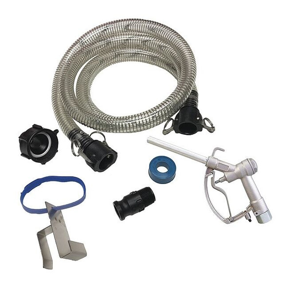 Action Pump DischargeHoseKit,1inDia,8ftL,PVC IBC-HK-8A2F