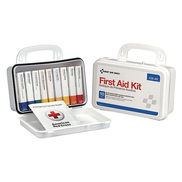 First Aid Only First Aid Kit and Housing, Plastic 65 Components, 10 People Served 238-AN