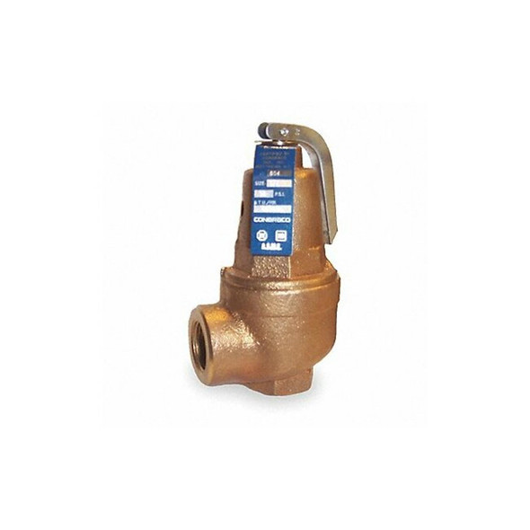 Safety Relief Valve, 3/4 In, 50 psi, Bronze, BtuH: 1, 209, 000