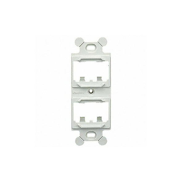 Panduit 106 Module Frame,Mini Com,4 Port,White CF1064WHY