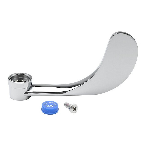 T&s Brass Cold Index 4" Wrist Blade Handle, Chrome Plated Brass B-WH4C