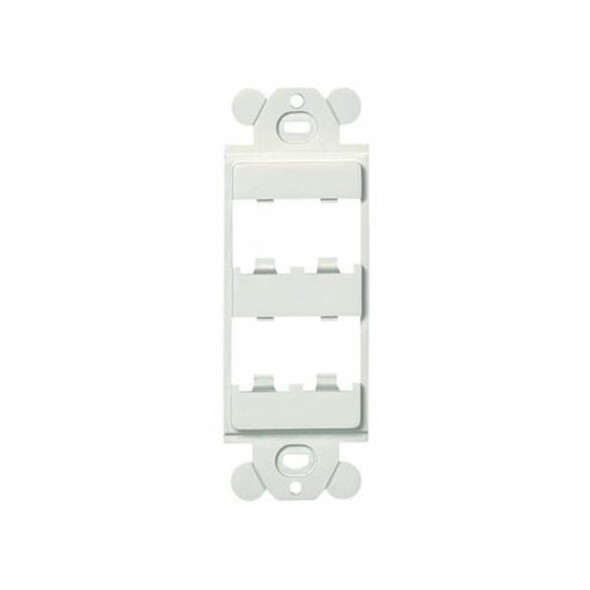 Panduit GFCI Module Frame,Mini Com,4 Port,White CFG4WH