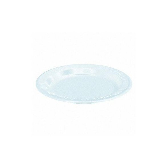 Dart Disposable Foam Plate,9 in,White,PK500 9PWCR Dart Disposable Foam Plate,9 in,White,PK500 9PWCR
