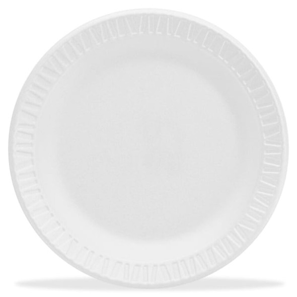 Dart Disposable Foam Plate,9 in,White,PK500 9PWCR