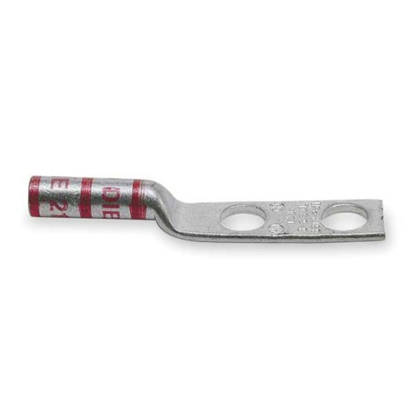 One-Hole Compression Lug, 1 AWG Max, 5-16 in Stud, Long Barrel, Aluminum, Gold  60123