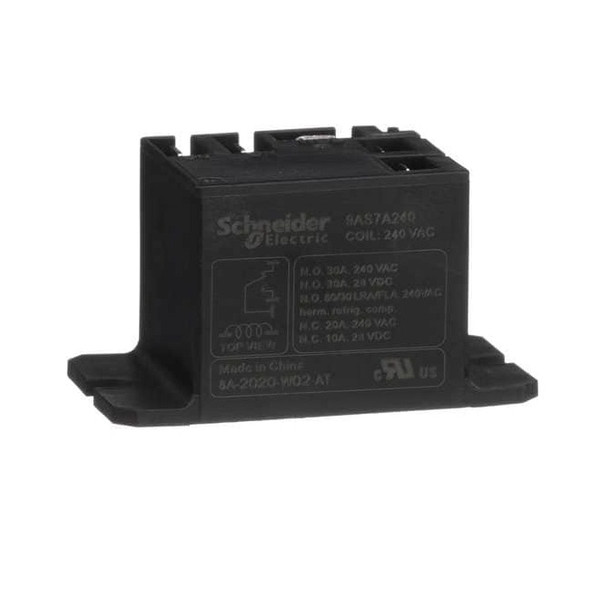 Panel Flange, Enclosed Power Relay, Square, 30 A, 5 Pins, Faston Connector