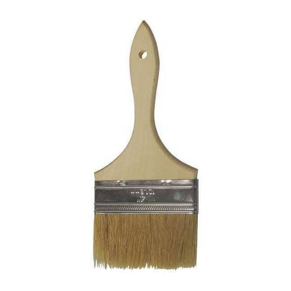 4" Flat Sash Soft, Natural Bristle Bristle, Paint Brush, Wood Handle