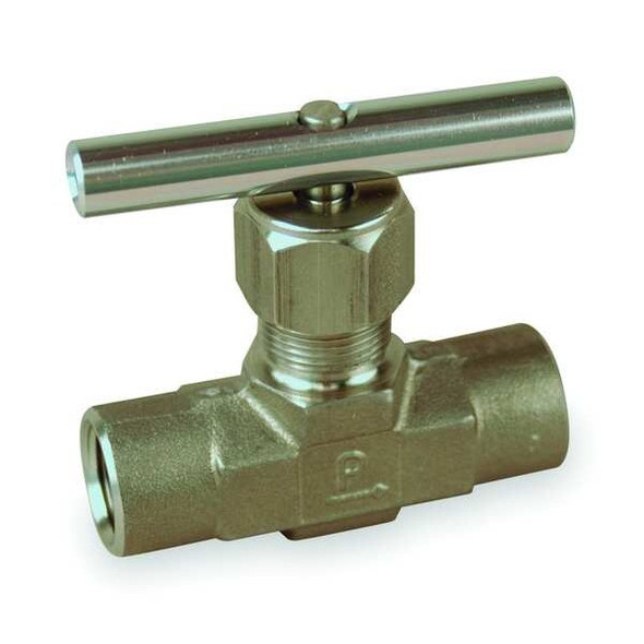 Parker Needle Valve,Straight,316 SS,1/2 In,FNPT 8F-V12LK-SS