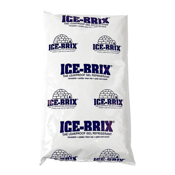 Ice-Brix Poly Pouch, Reuseable, Leakproof, 12 oz., PK12