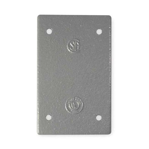 Hubbell Killark Weatherproof Cover, 1 Gang, Iron, Blank Cover Type FSBCM