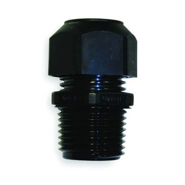 Hubbell Wiring Device-Kellems Cable Connector,1/2 in.,Straight,Black SHC2023CR