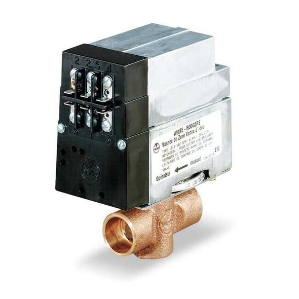 White-Rodgers Motorized Zone Valve,NC,SS,3/4 in Sweat 13 11 102S1