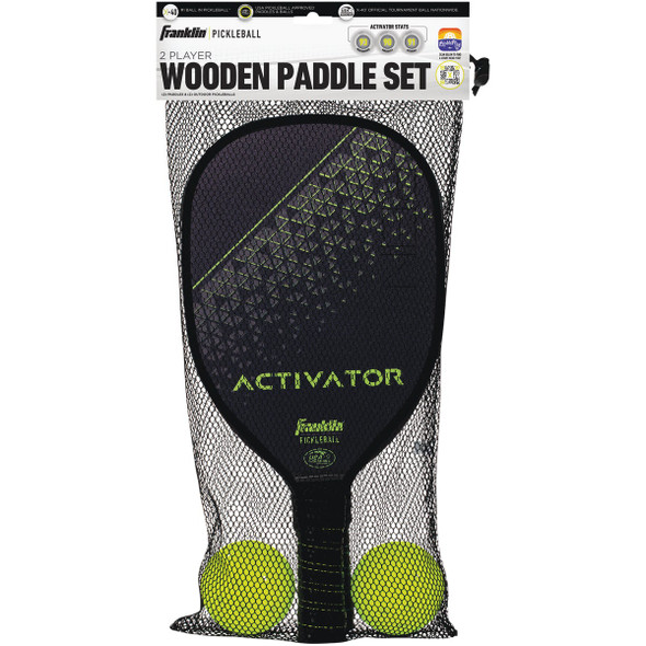 Franklin Activator Wooden Pickleball Paddle & Ball Set (4-Piece) 52742