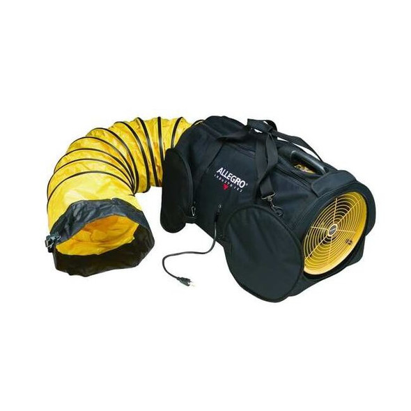 Allegro Industries Confined Space Fan,Black/Yellow,12" W 9535-12