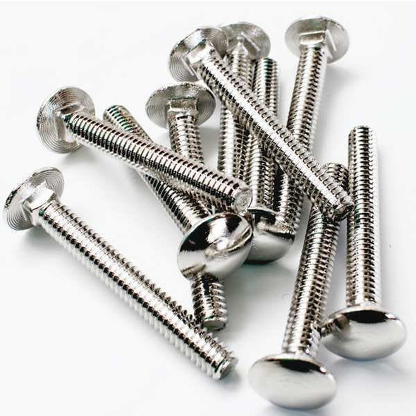 Carriage Bolt, Square Neck, 1/4"-20, 5-1/2 in L, 18-8 Stainless Steel, Not Graded, NL-19(SM), 10 PK