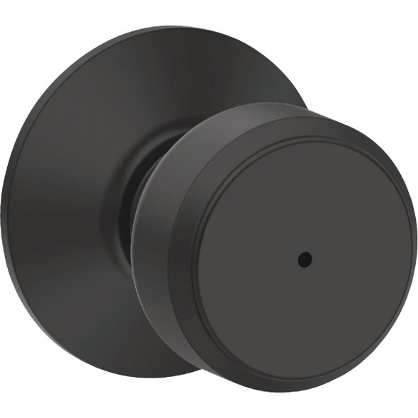 Schlage Bowery Knob Matte Black Bed & Bath Lock F40BWE622