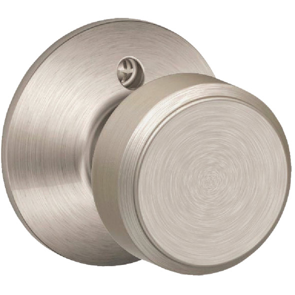Schlage Bowery Knob Satin Nickel Non-Turning Lock  F170BWE619