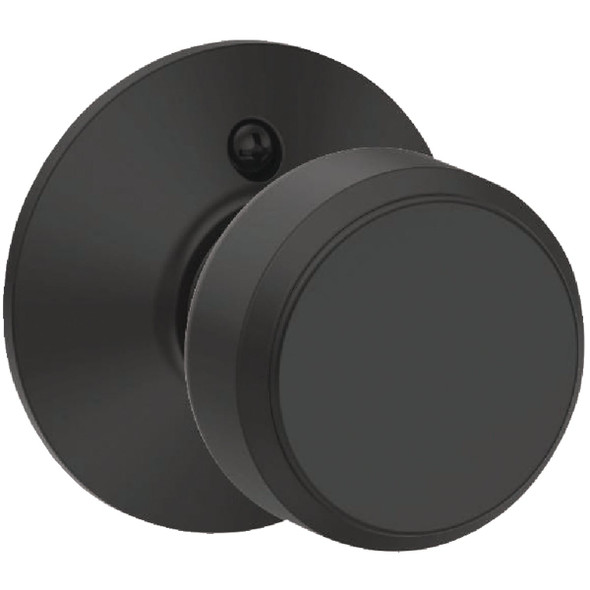 Schlage Bowery Knob Matte Black Non-Turning Lock  F170BWE622
