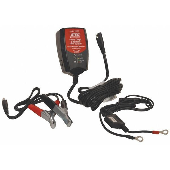Portable Battery Charger, Automatic, Maintaining, For Batt. Volt.: 6, 12
