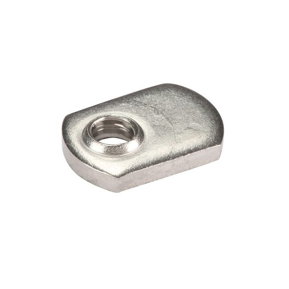 Tab Weld Nut, #10-24, Stainless Steel, 7/16 in Wd, 5/8 in Lg, 3/32 in Ht, 10 PK