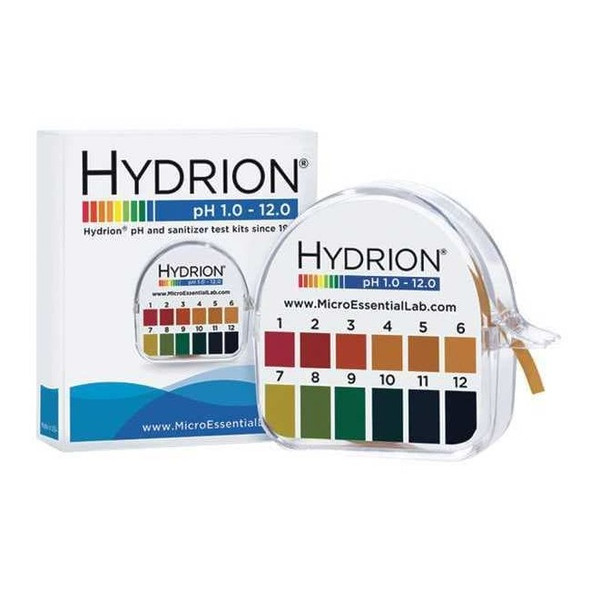 Hydrion pH Paper,15 ft L,1/4 in W,1 to 12 pH 3VZR6