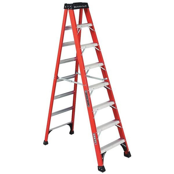 Louisville 8 ft Fiberglass Stepladder, 375 lb Capacity FS1408HD