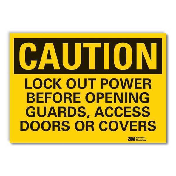 Lyle Lockout Tagout Caution Rflctv Labl,5x7in LCU3-0452-RD_7x5