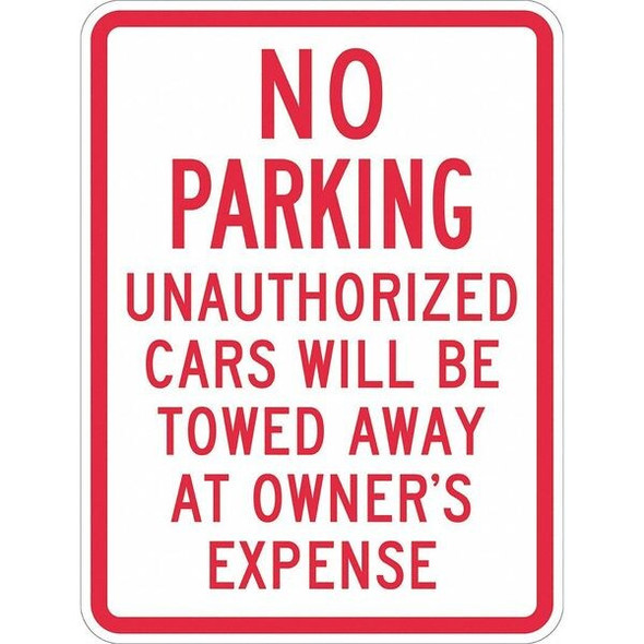 Lyle Tow Zone No Parking Sign,18" x 12, T1-1047-EG_12x18 T1-1047-EG_12x18