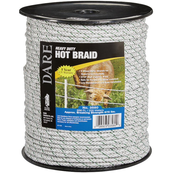 Dare 3/16 In. x 656 Ft. Hot Braid Poly Rope 3580
