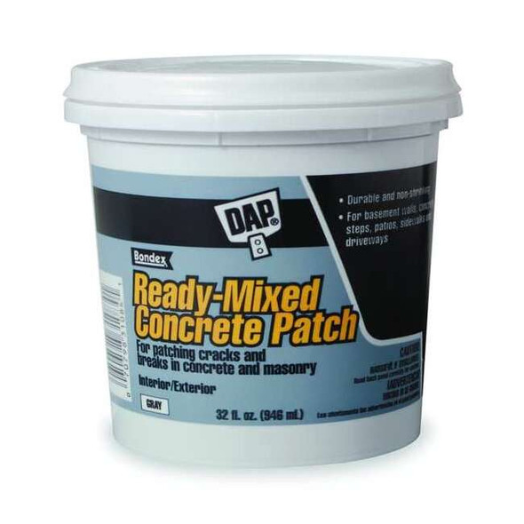 Dap Concrete Repair Compound, Pail, Gray, Ready-Mixed Concrete Patch 31090