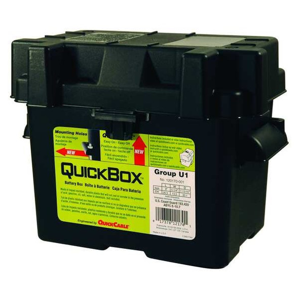 Quickcable Battery Box,Black,10-63/64" Lx7-39/64" W 120170-360-001