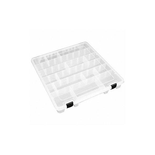 Adjustable Compartment Box with 4 to 40 compartments, Plastic, 2 in H x 15 in W