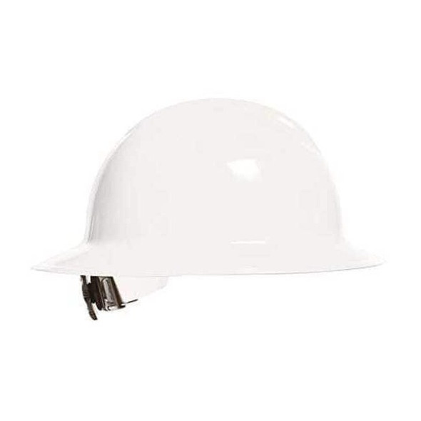 Full Brim Hard Hat, Classic, Type 1, Class E, Ratchet (6-Point), White