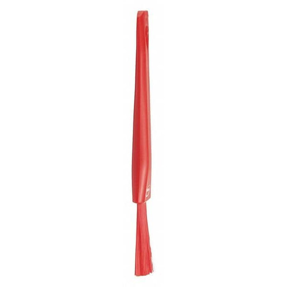 Vikan 1 13/16 in W Detail Brush, Soft, 5 51/64 in L Handle, 8 5/64 in L Brush, Red, Plastic 5551304