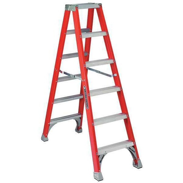Louisville Twin Stepladder,Fiberglass,IA,6ft,FM1500 FM1506 Louisville Twin Stepladder,Fiberglass,IA,6ft,FM1500 FM1506