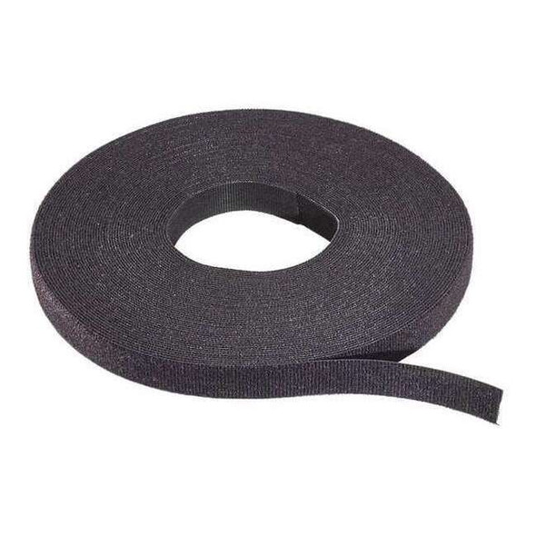 Cable Tie Roll, 75 ft L, 1 in W, Black, Nylon, Polyethylene, 50 lb Strength