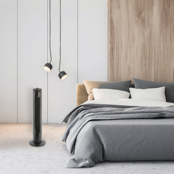 Denali Aire 29 In. Black 3-Speed Oscillating Tower Fan