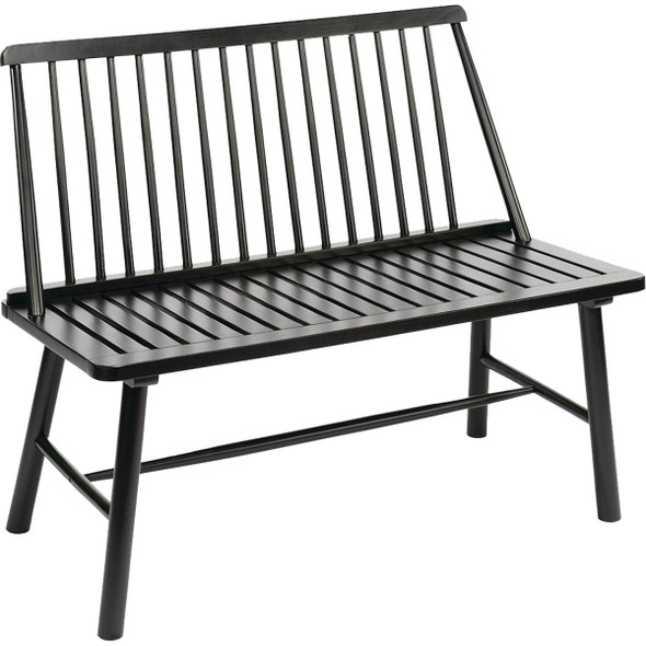 Jack Post Windsor 44 In. L. Black Indonesian Hardwood Bench JPC-302B Jack Post Windsor 44 In. L. Black Indonesian Hardwood Bench JPC-302B