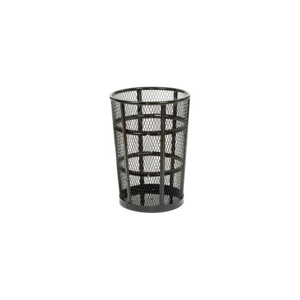 Global Industrial Outdoor Steel Mesh Corrosion Resistant Trash Can 48 Gallon Bla