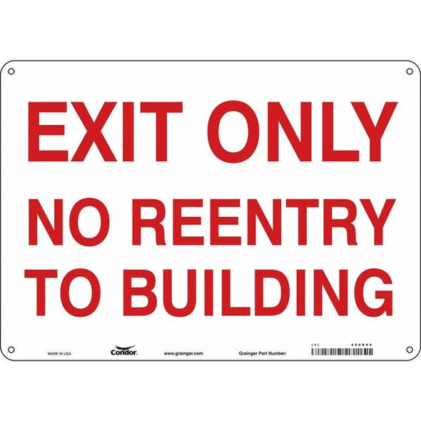 Condor Safety Sign,10 in x 14 in,Polyethylene 480G99