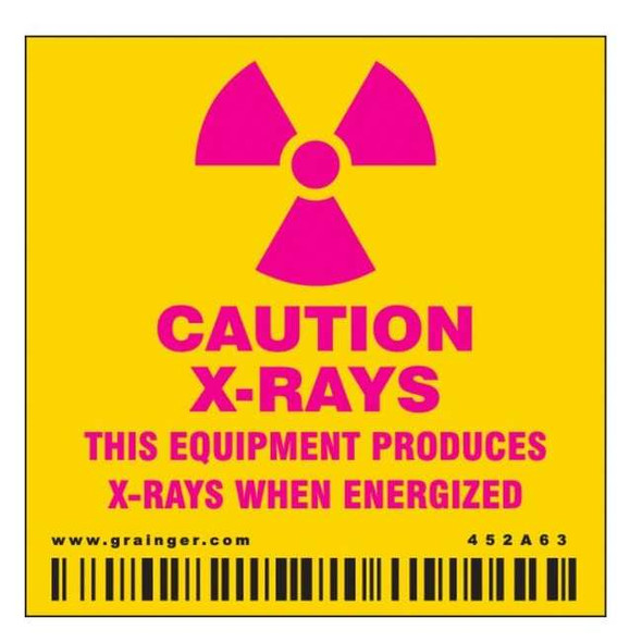 Condor Safety Sign, 2 1/4 in H, 2 1/4 in W, Vinyl, Square,452A63 452A63
