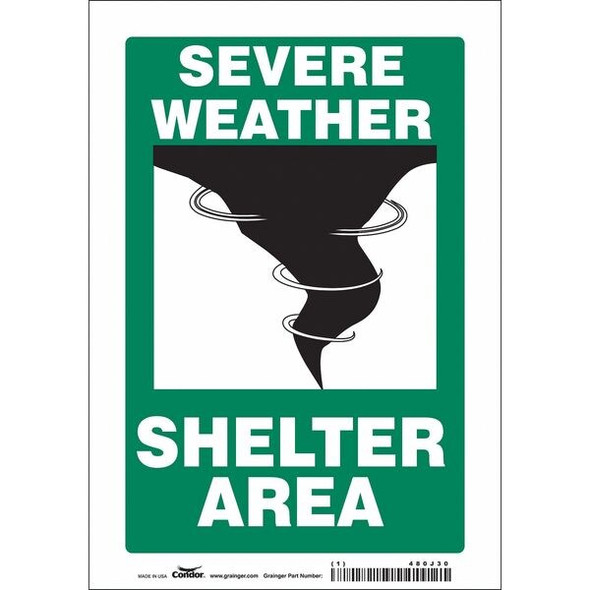 Safety Sign, 10 in Height, 7 in Width, Vinyl, Horizontal Rectangle, English