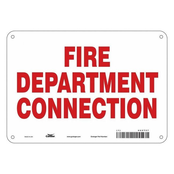 Safety Sign, 7 in Height, 10 in Width, Polyethylene, Vertical Rectangle, English