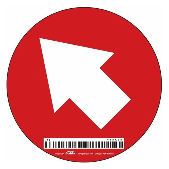Condor Exit Sign, Vinyl, 4" W, 4" H, Red 473A93
