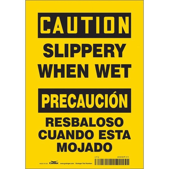 Condor Safety Sign,10 inx7 in,Vinyl 469P11
