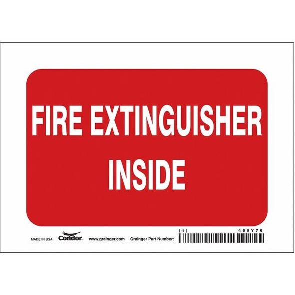 Condor Safety Sign,7" W,5" H,0.004" Thickness 469Y76